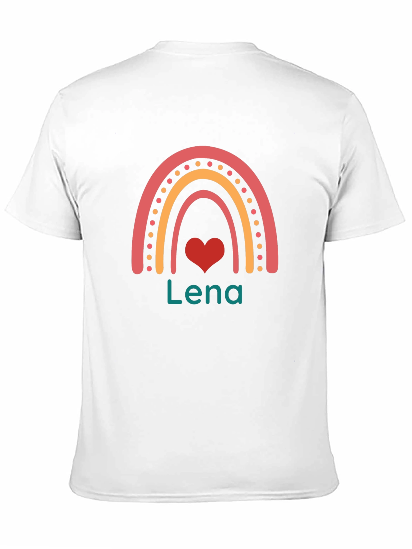 Lena Rainbow Heart Personalized T-Shirt