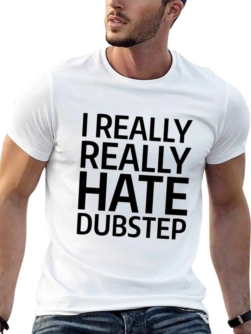 I Really Hate Dubstep Black T-Shirt