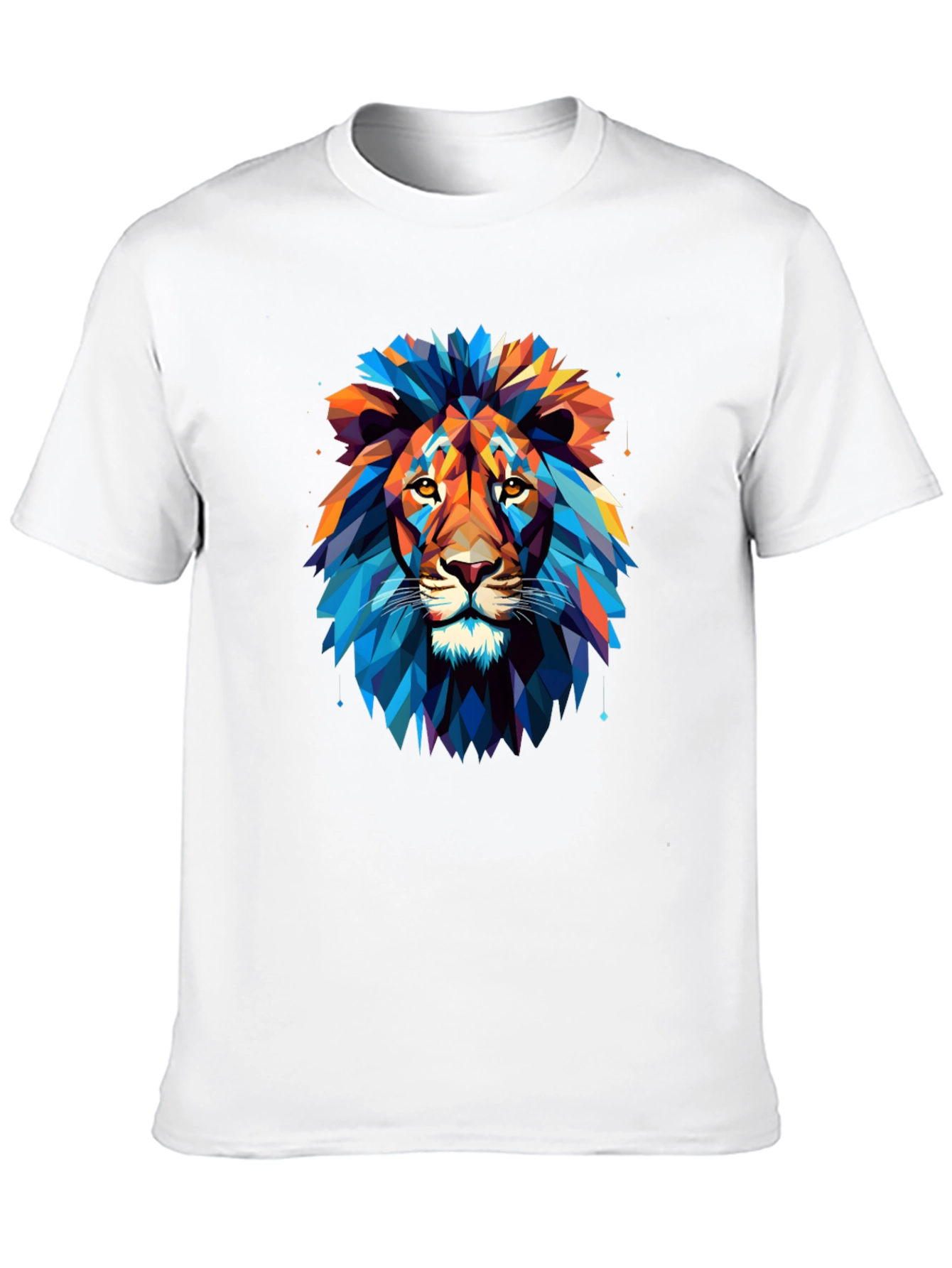 Geometric Lion Graphic T-Shirt - Bold Statement Tee