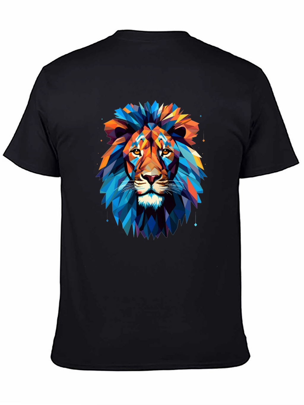 Geometric Lion Graphic T-Shirt - Bold Statement Tee