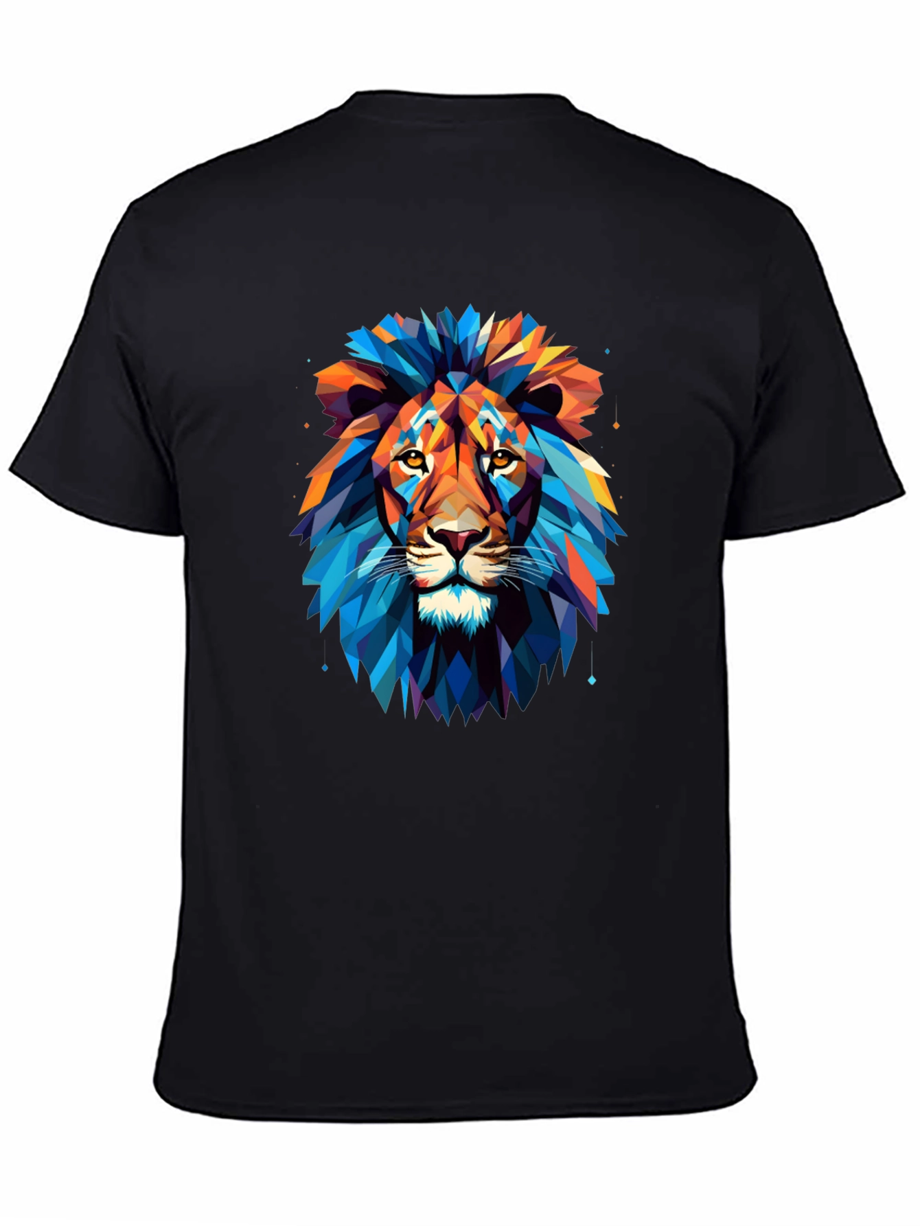 Geometric Lion Graphic T-Shirt - Bold Statement Tee