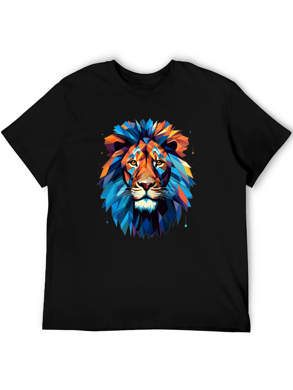 Geometric Lion Graphic T-Shirt - Bold Statement Tee