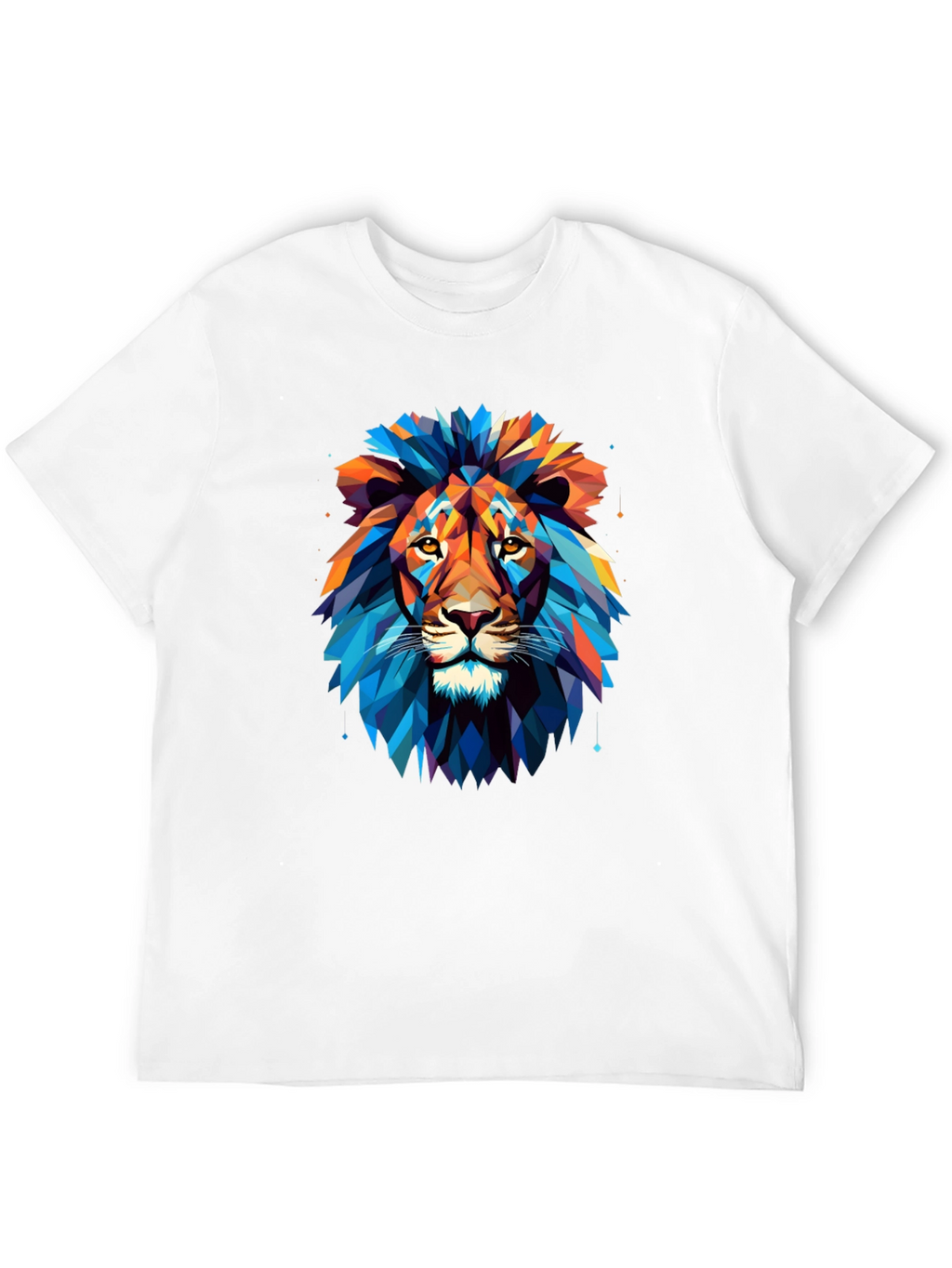 Geometric Lion Graphic T-Shirt - Bold Statement Tee