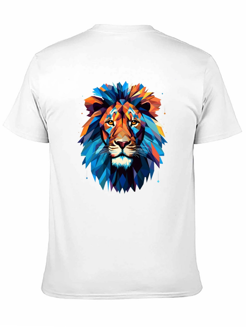 Geometric Lion Graphic T-Shirt - Bold Statement Tee