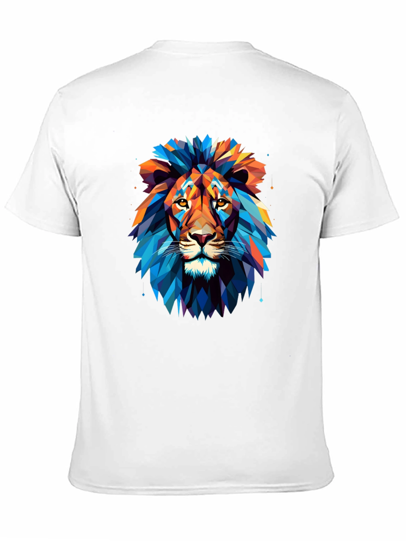 Geometric Lion Graphic T-Shirt - Bold Statement Tee
