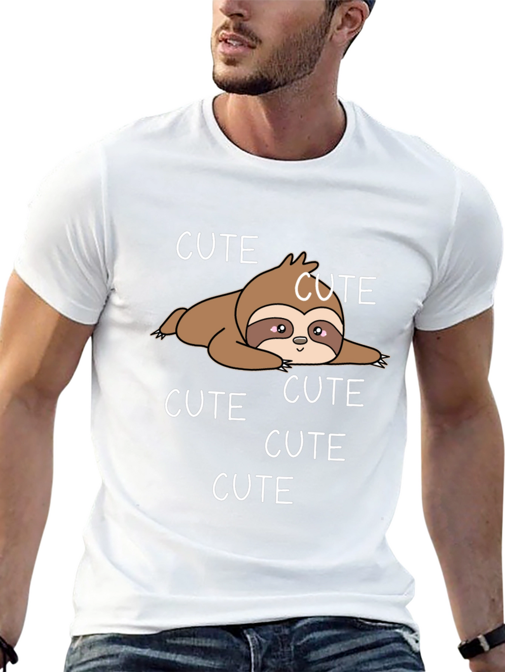 Cute Sloth T-Shirt - Casual Graphic Tee