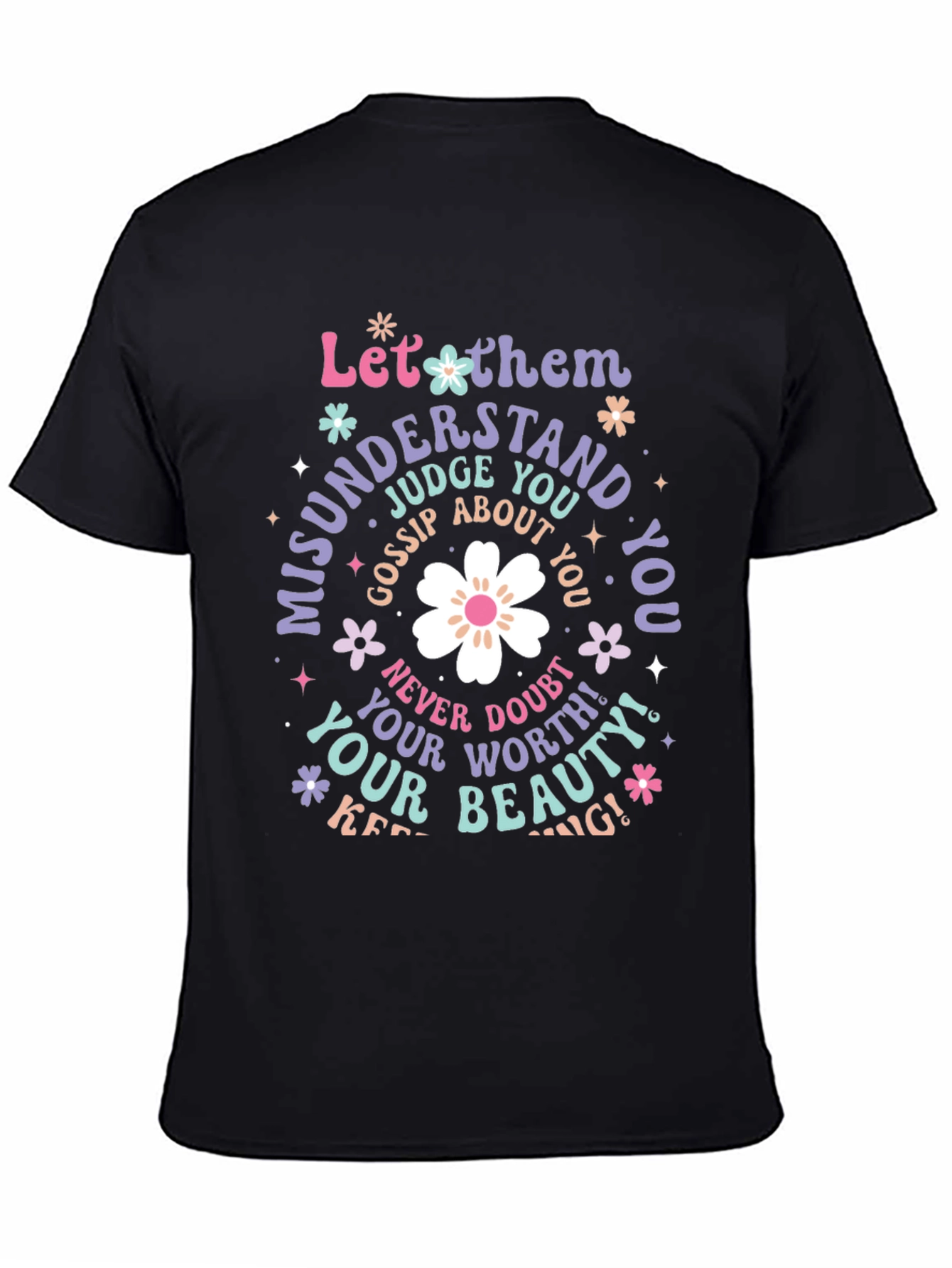 Inspirational Graphic T-Shirt - Black