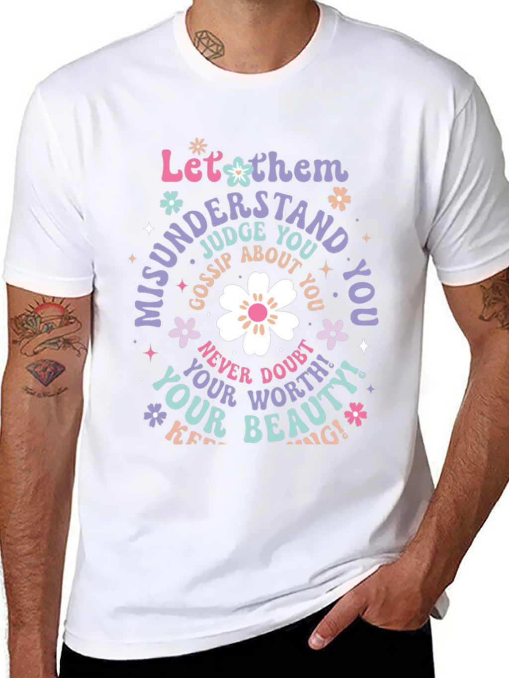 Inspirational Graphic T-Shirt - Black