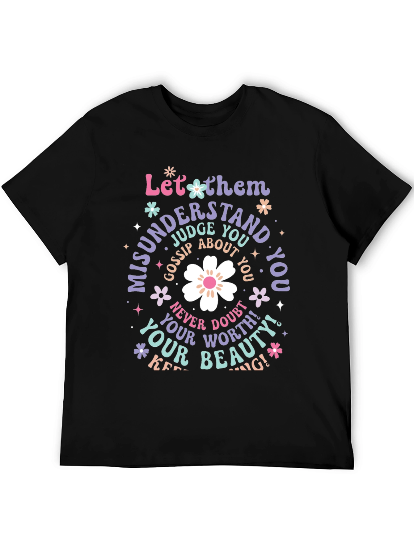 Inspirational Graphic T-Shirt - Black