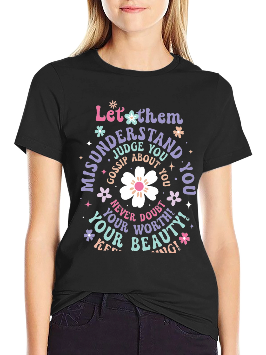 Inspirational Graphic T-Shirt - Black