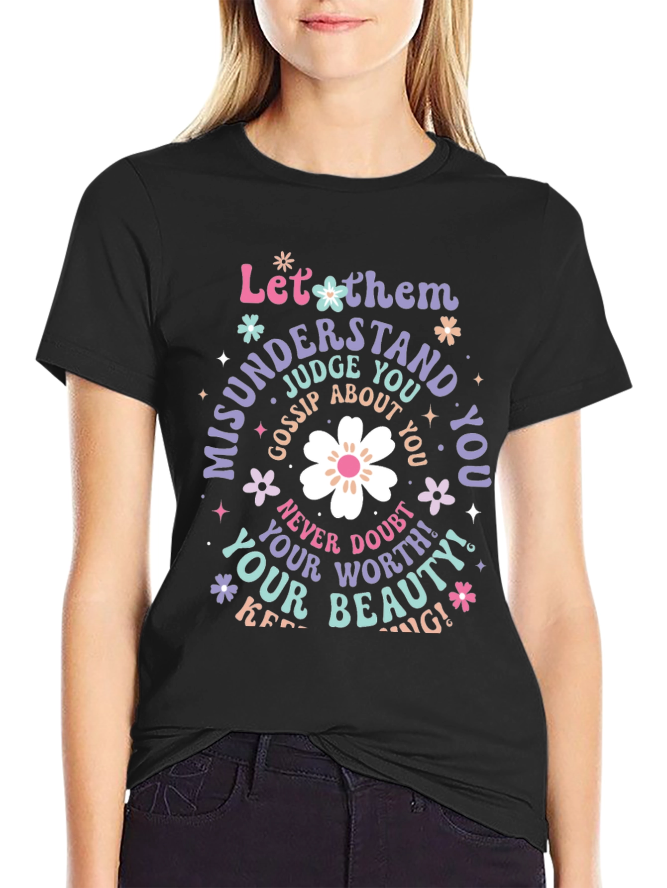 Inspirational Graphic T-Shirt - Black