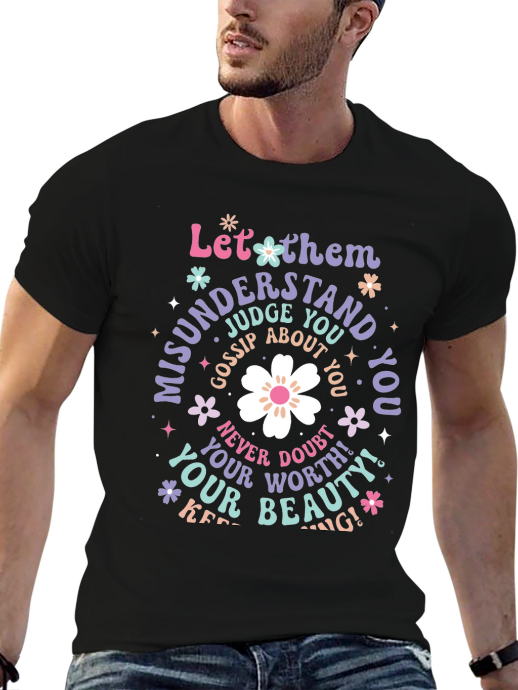 Inspirational Graphic T-Shirt - Black