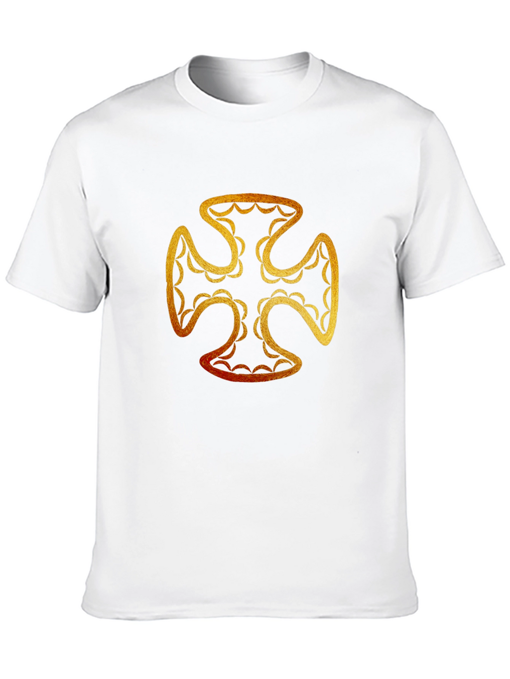 Golden Cross Graphic T-Shirt - Black