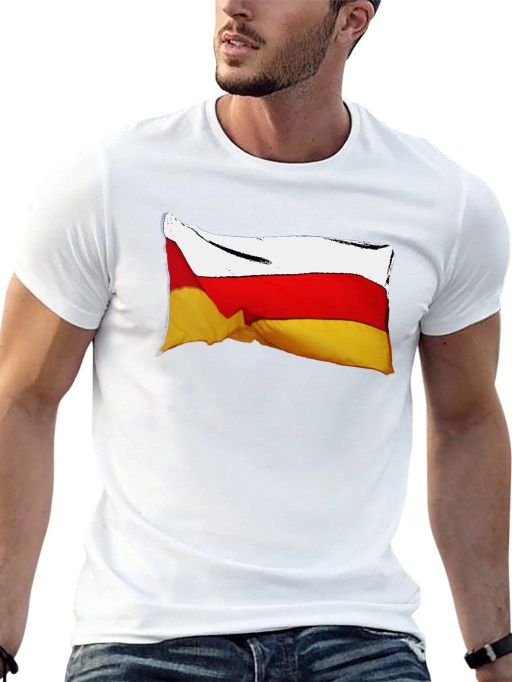 South Ossetia Flag T-Shirt - Black