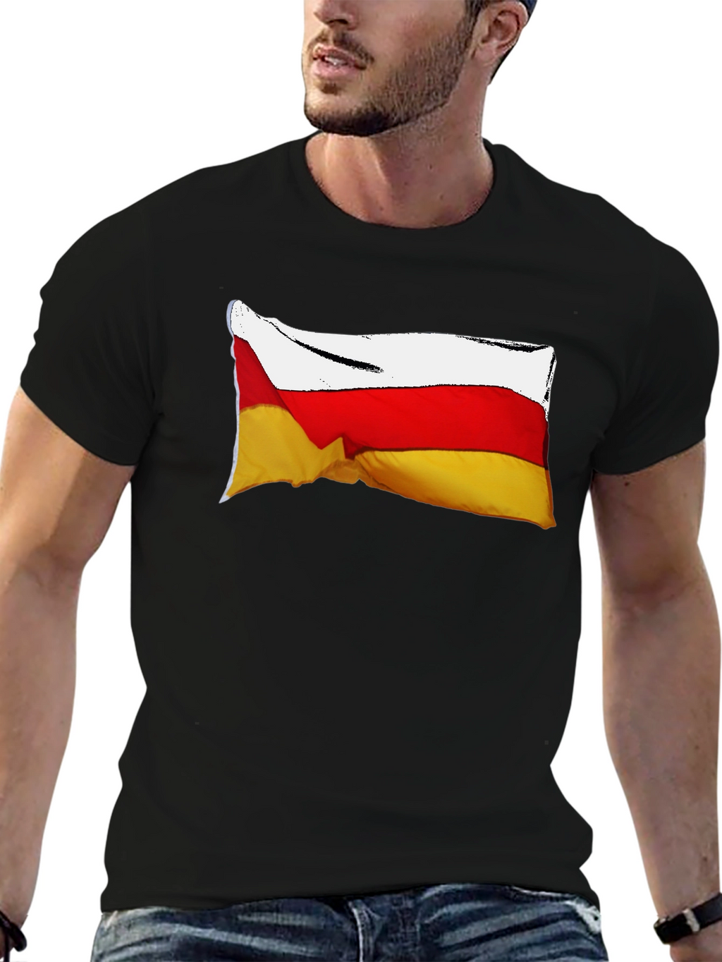 South Ossetia Flag T-Shirt - Black