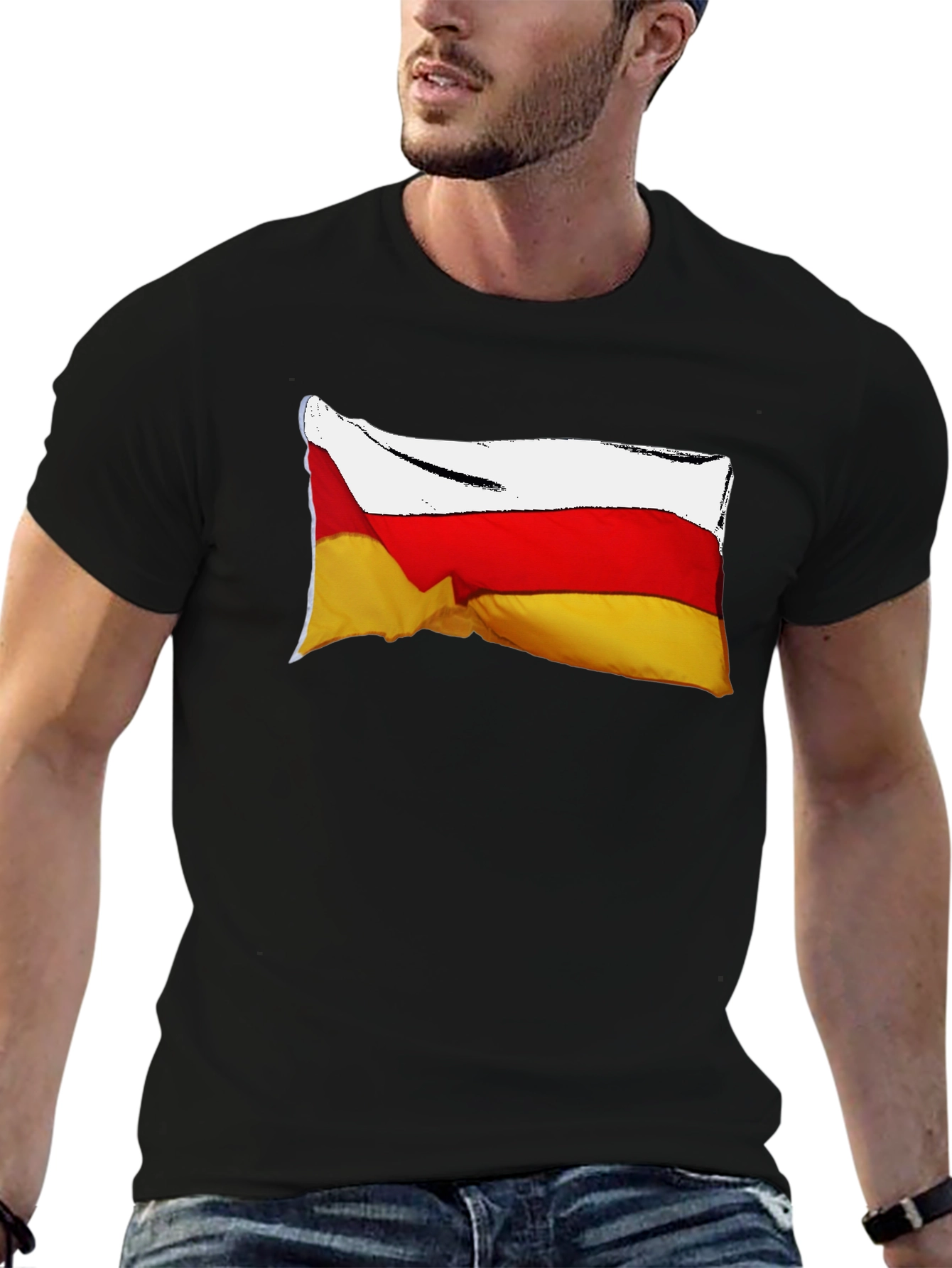 South Ossetia Flag T-Shirt - Black