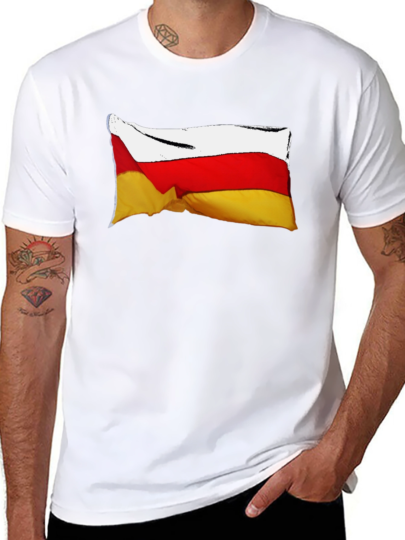South Ossetia Flag T-Shirt - Black