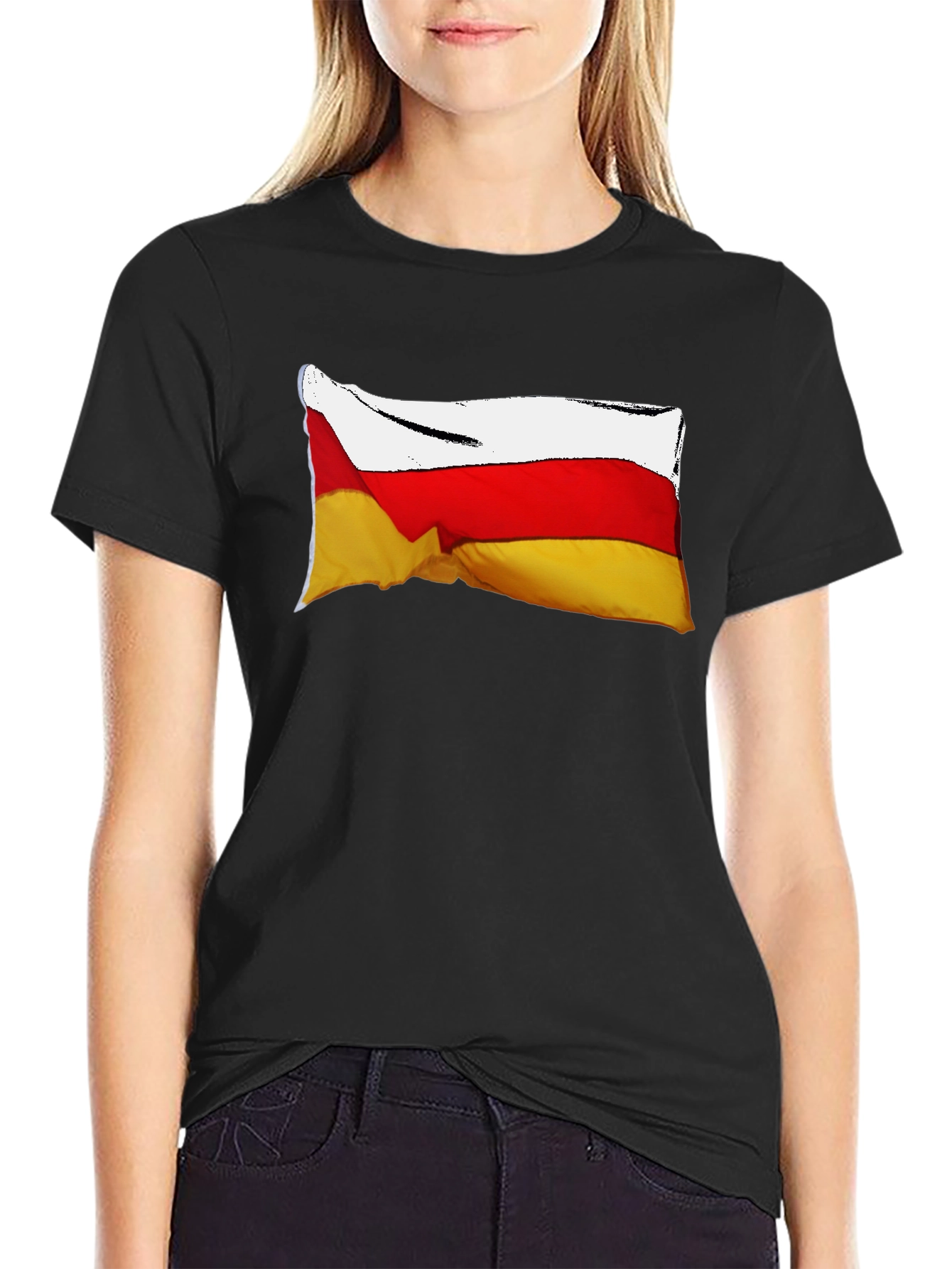South Ossetia Flag T-Shirt - Black