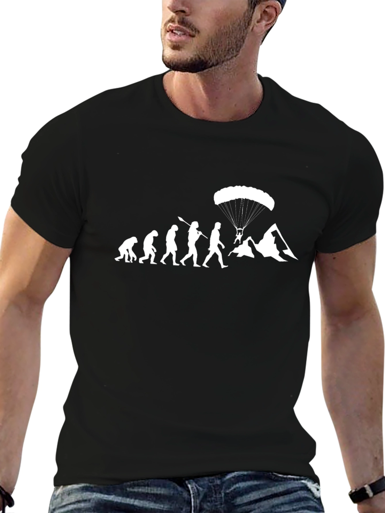 Evolution Parachute Jumper Graphic Tee