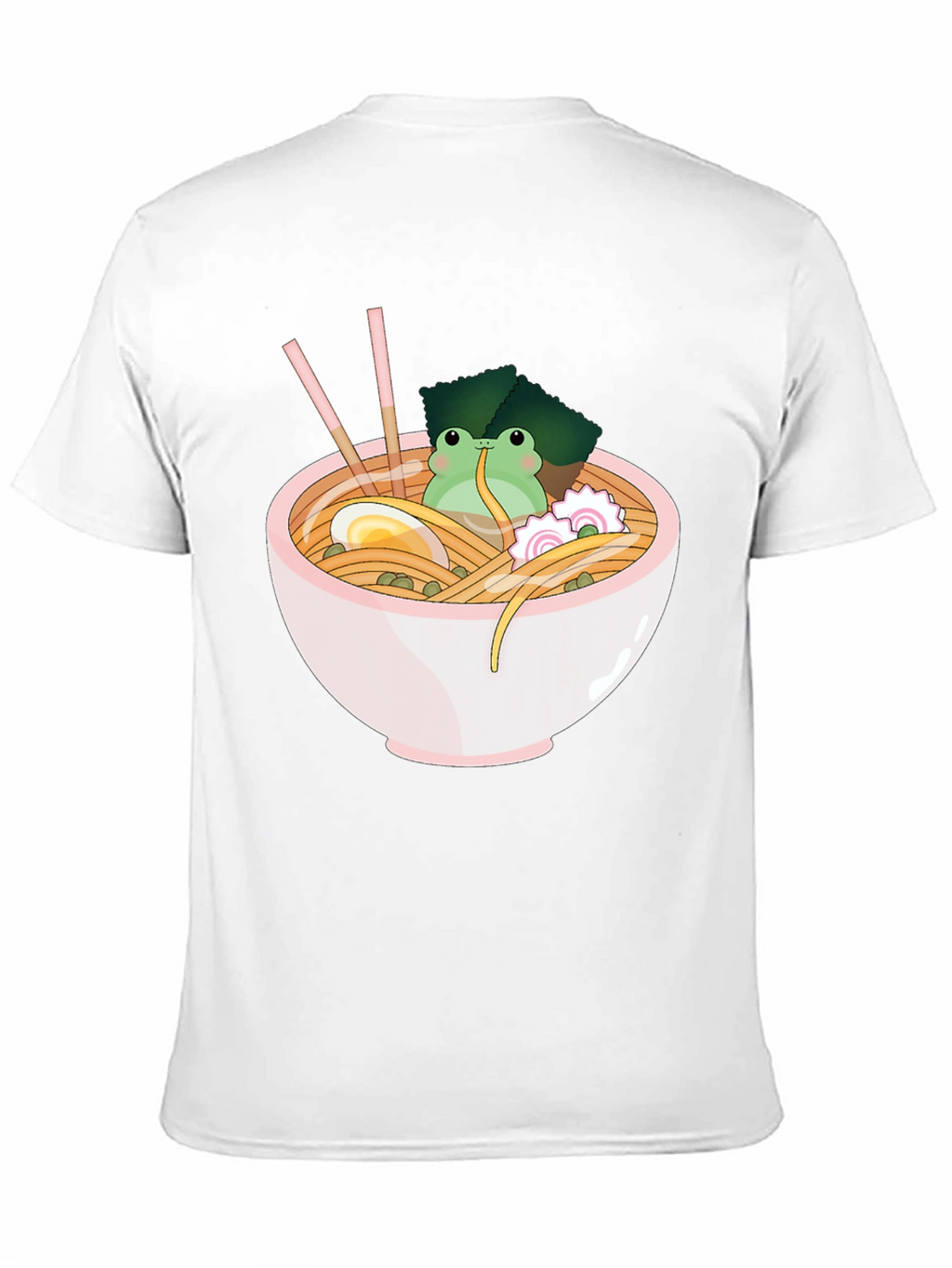 Frog Ramen Bowl Graphic T-Shirt - Cute Noodles