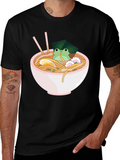 Frog Ramen Bowl Graphic T-Shirt - Cute Noodles