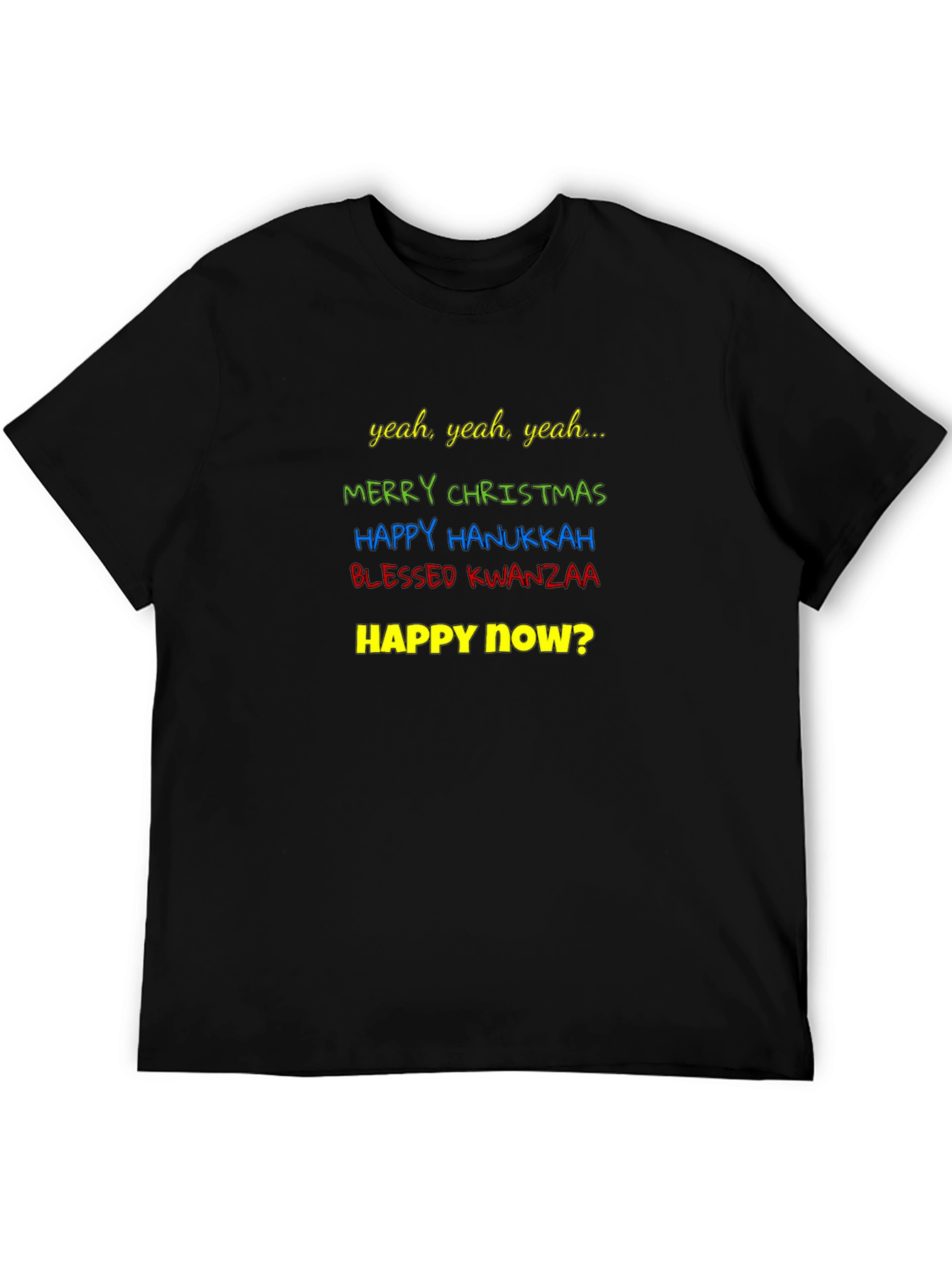 Festive Holiday T-Shirt - Christmas Hanukkah & Kwanzaa