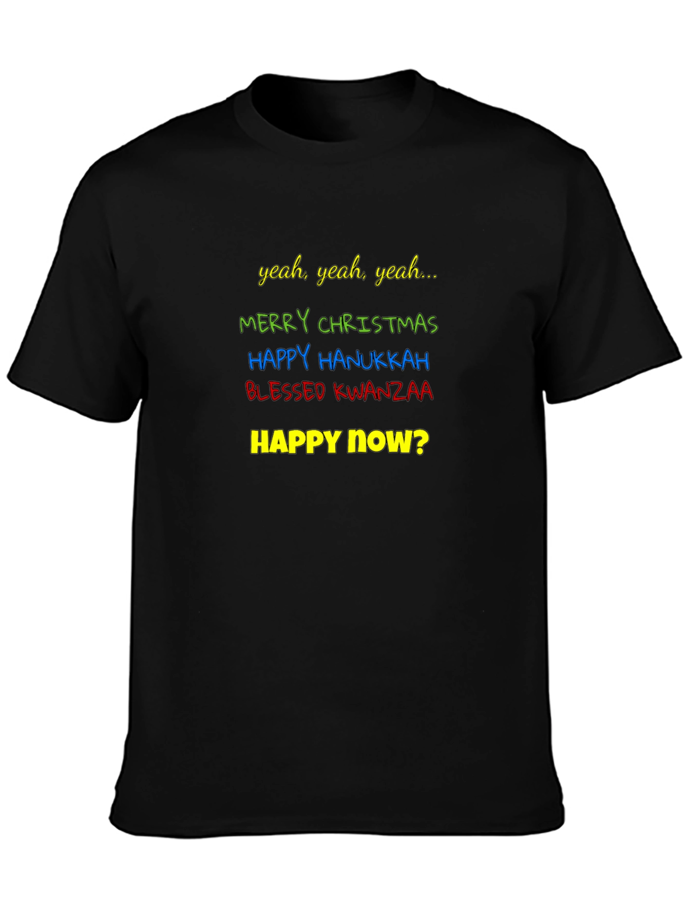 Festive Holiday T-Shirt - Christmas Hanukkah & Kwanzaa