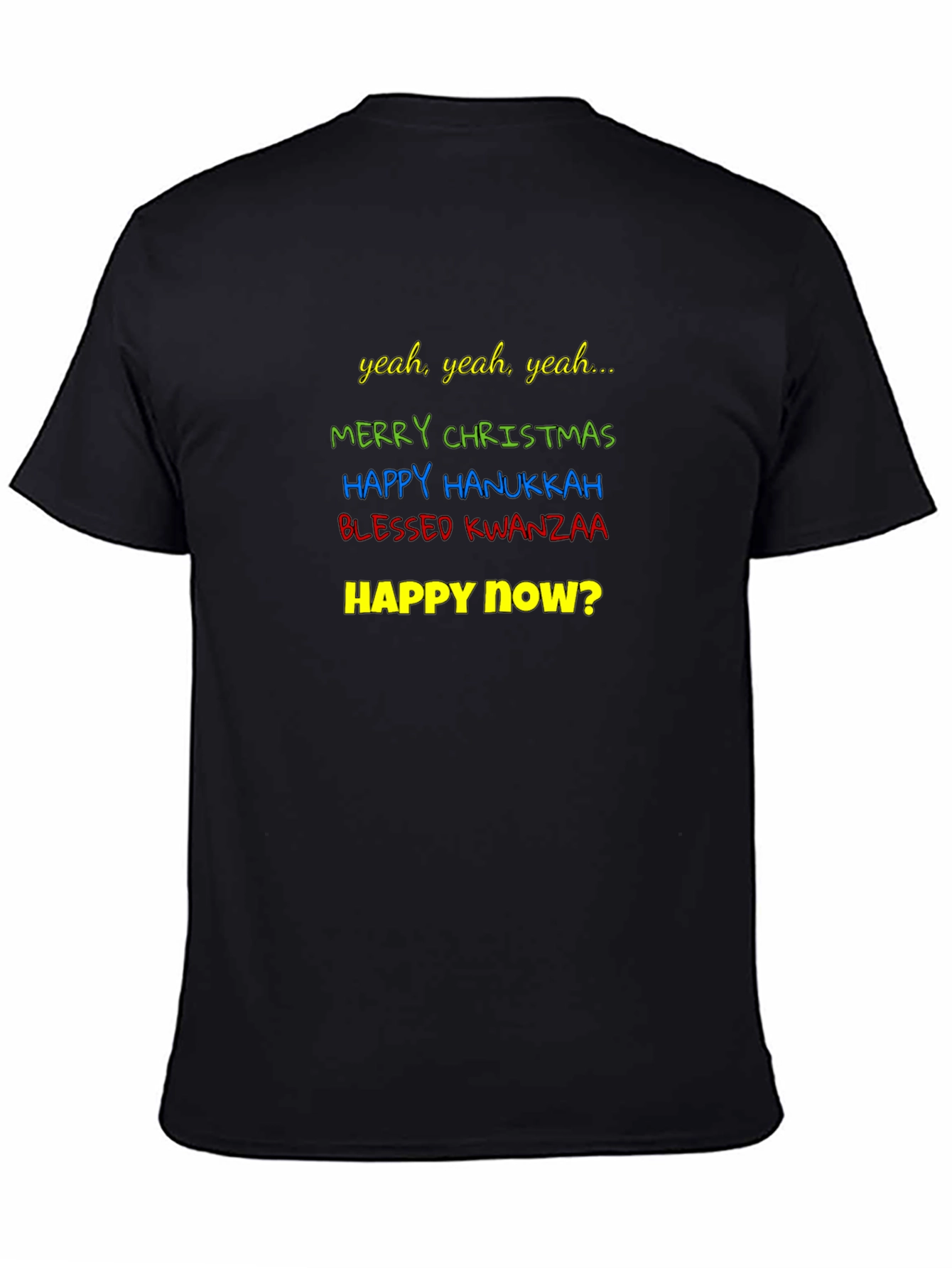 Festive Holiday T-Shirt - Christmas Hanukkah & Kwanzaa