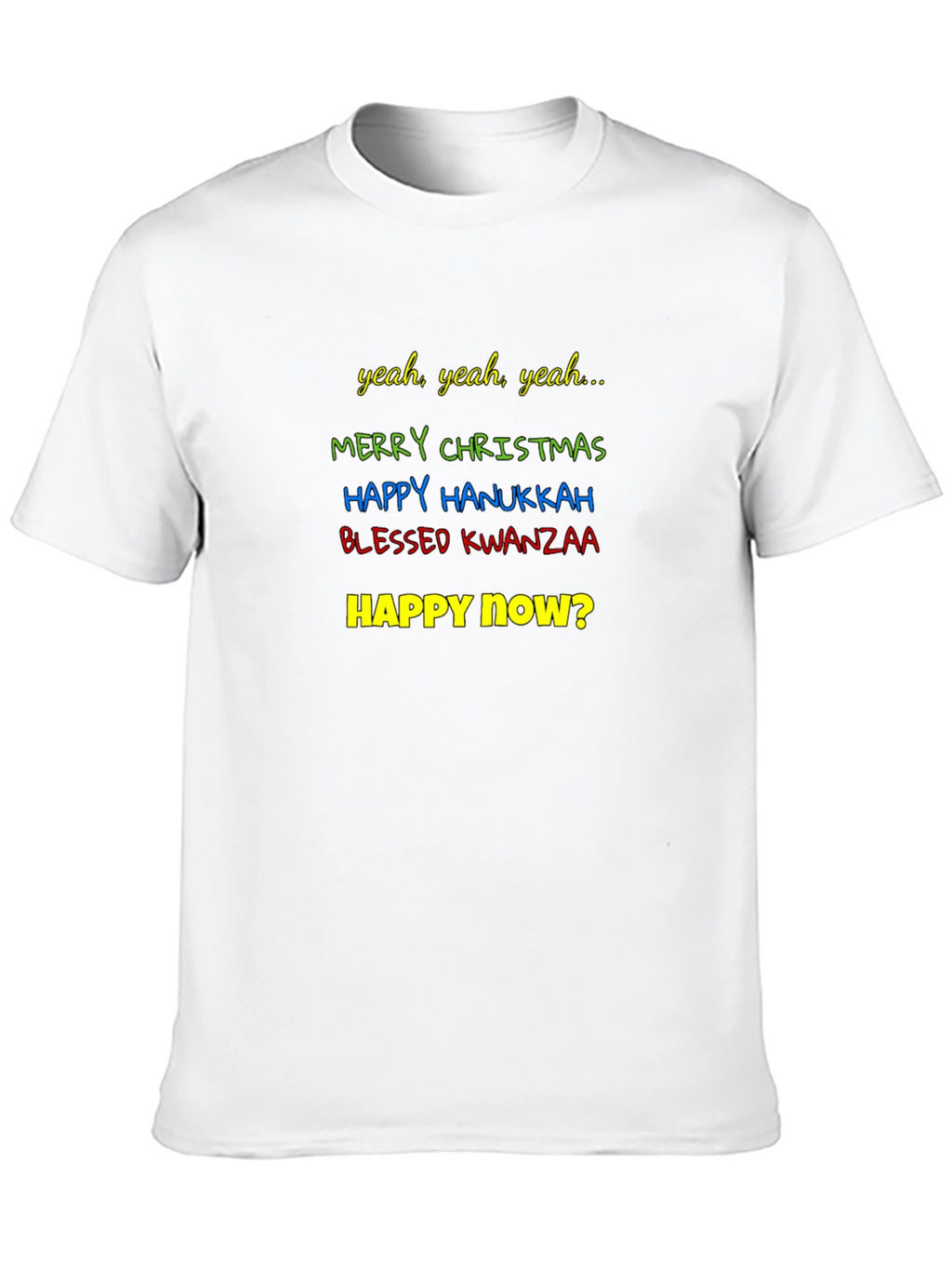 Festive Holiday T-Shirt - Christmas Hanukkah & Kwanzaa