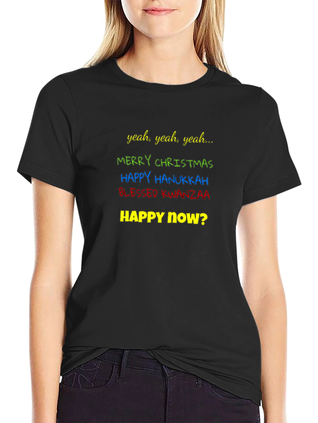 Festive Holiday T-Shirt - Christmas Hanukkah & Kwanzaa