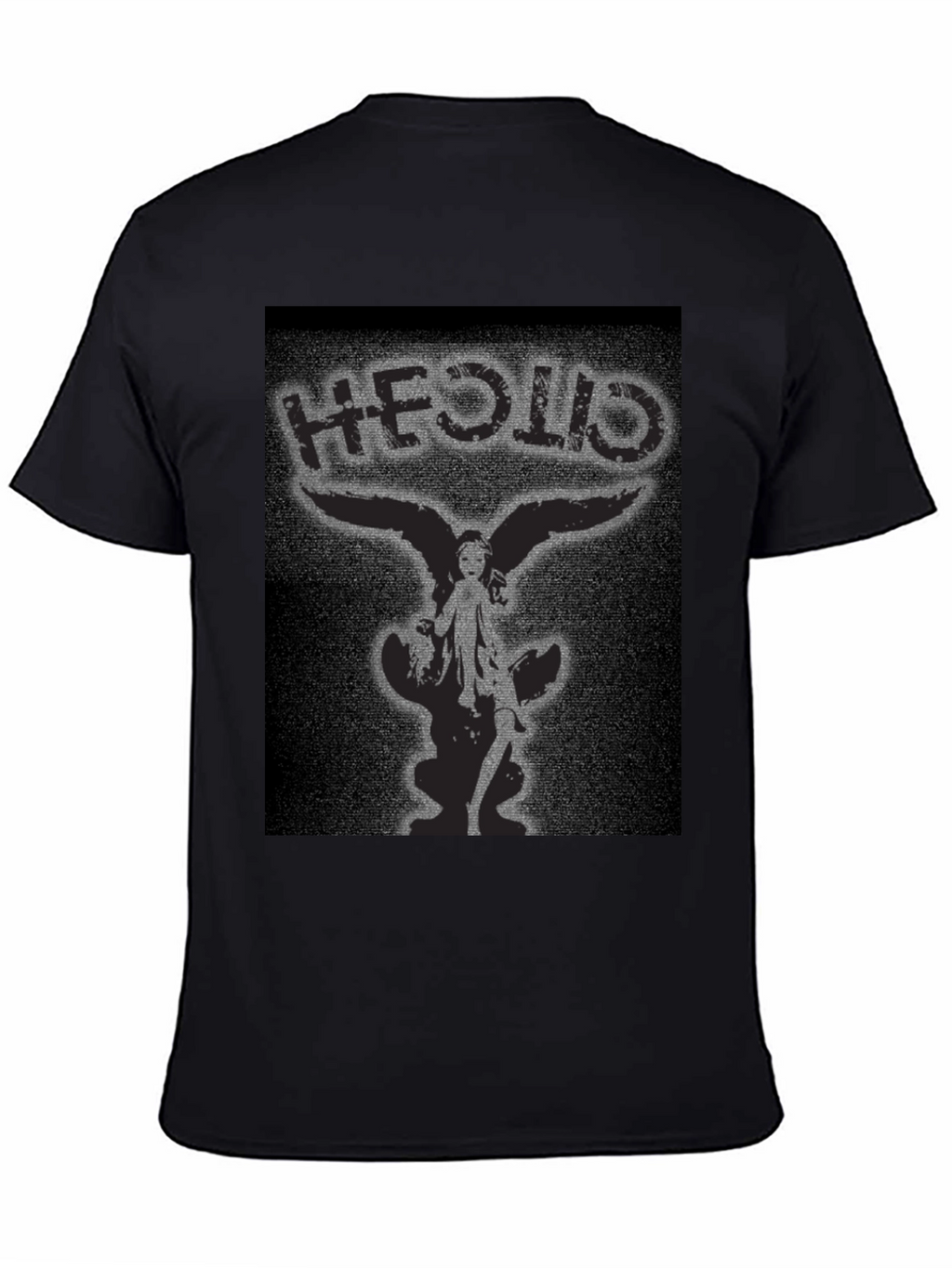 HEOLID Angel Wing Graphic Black T-Shirt