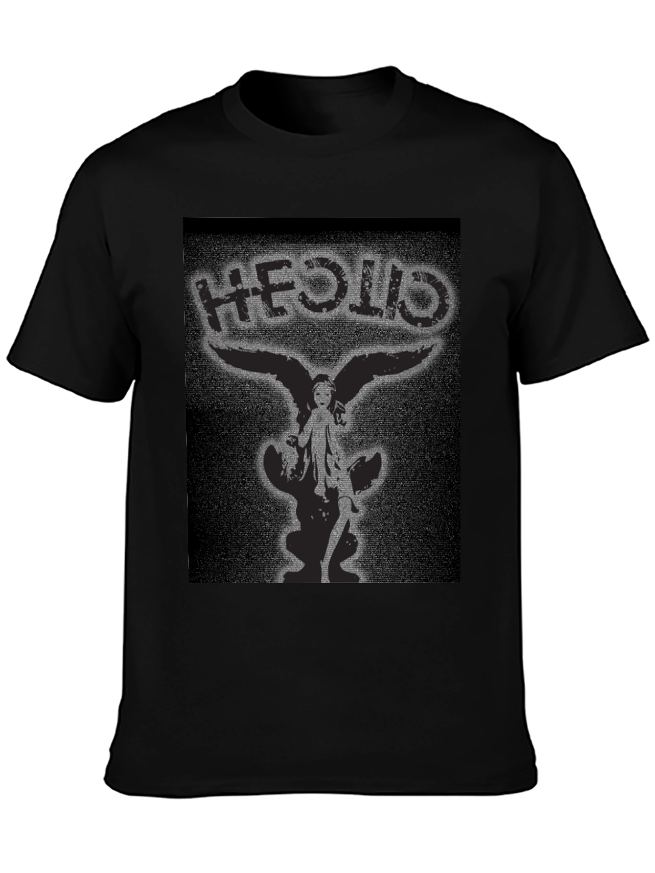 HEOLID Angel Wing Graphic Black T-Shirt