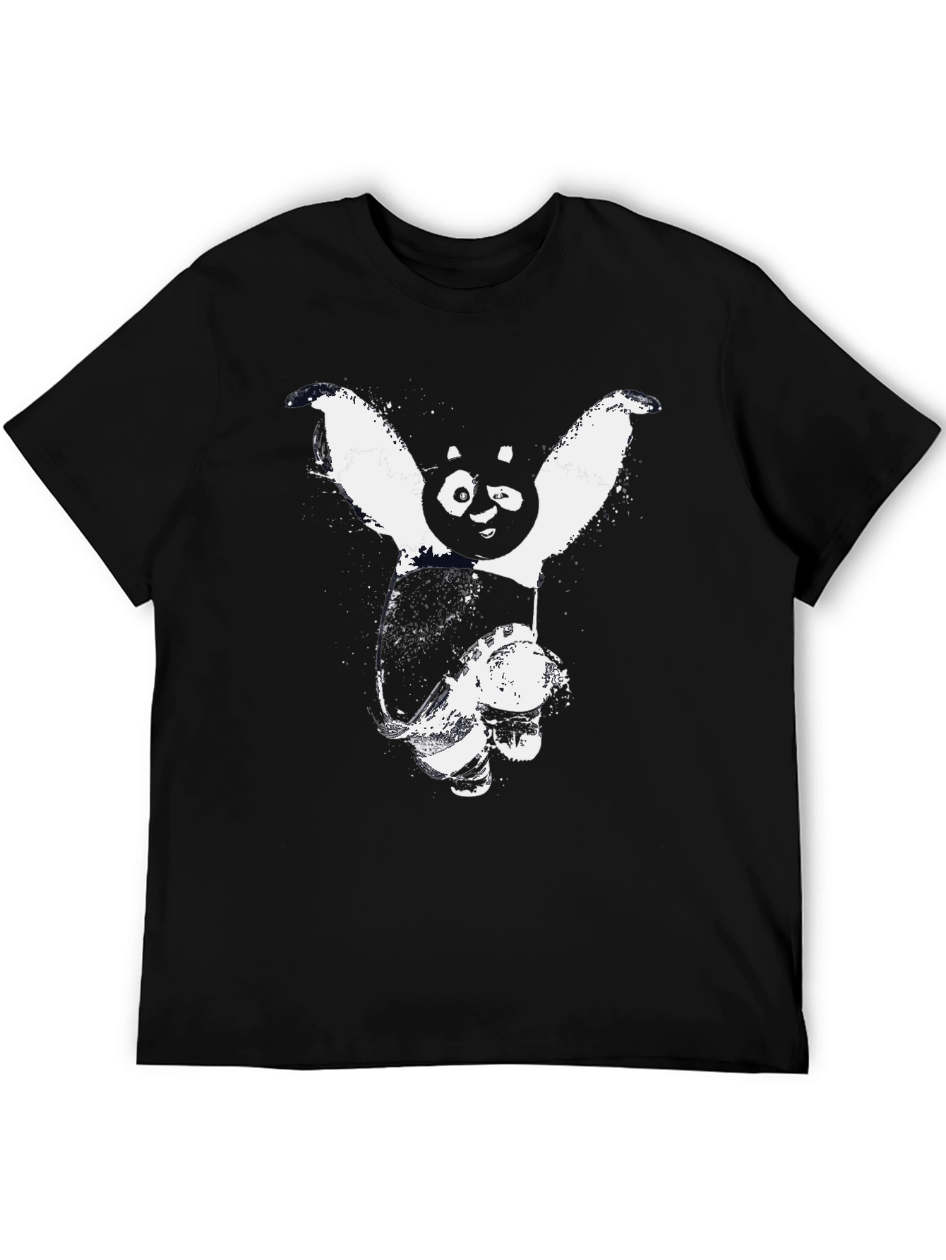 Kung Fu Panda Graphic Black T-Shirt