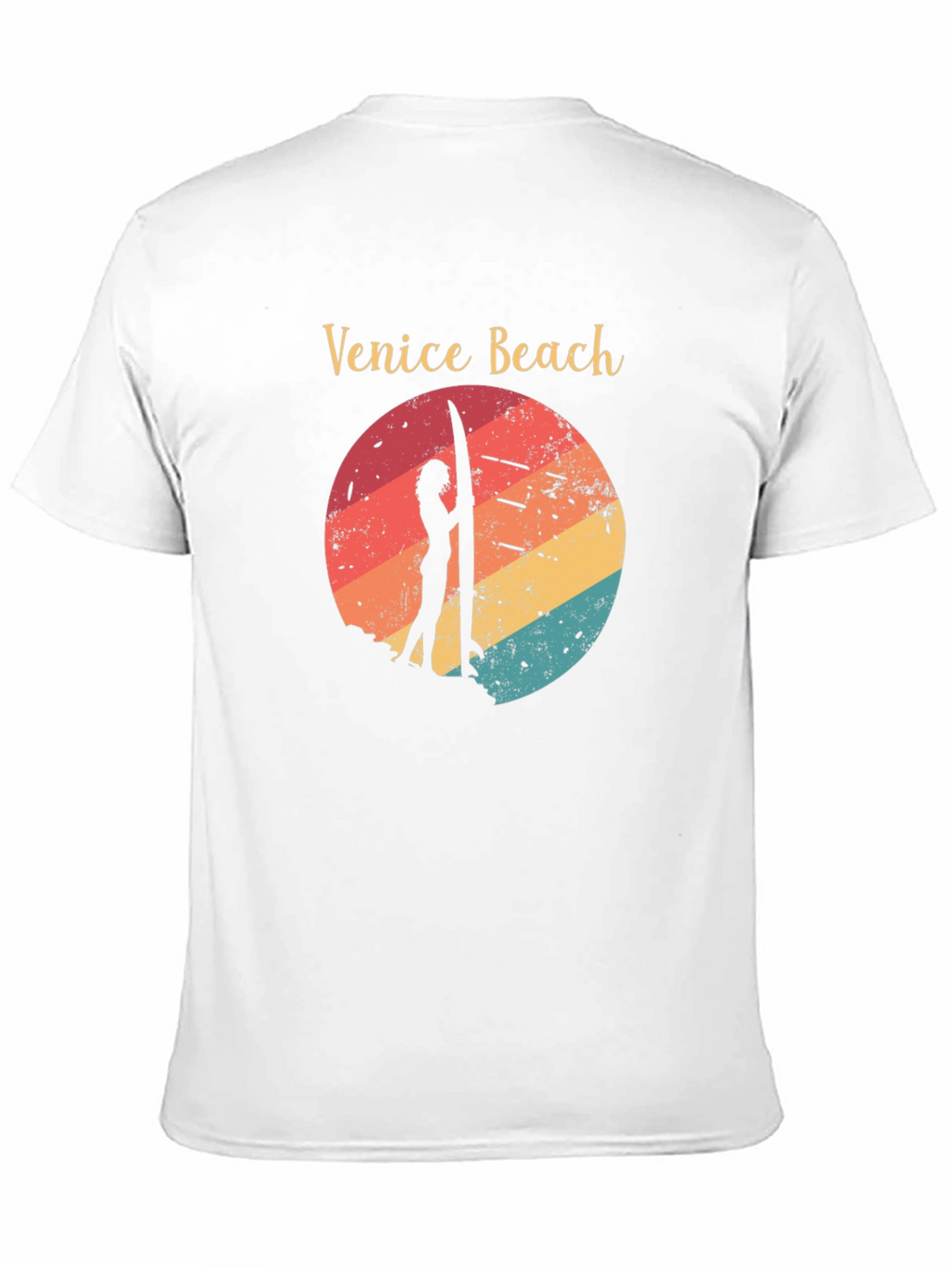 Venice Beach Retro Surf T-Shirt - Black