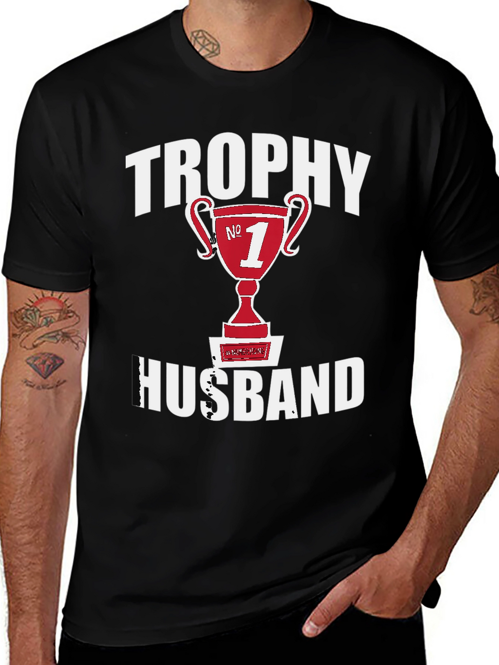 Trophy Husband T-Shirt - #1 Husband Graphic Tee