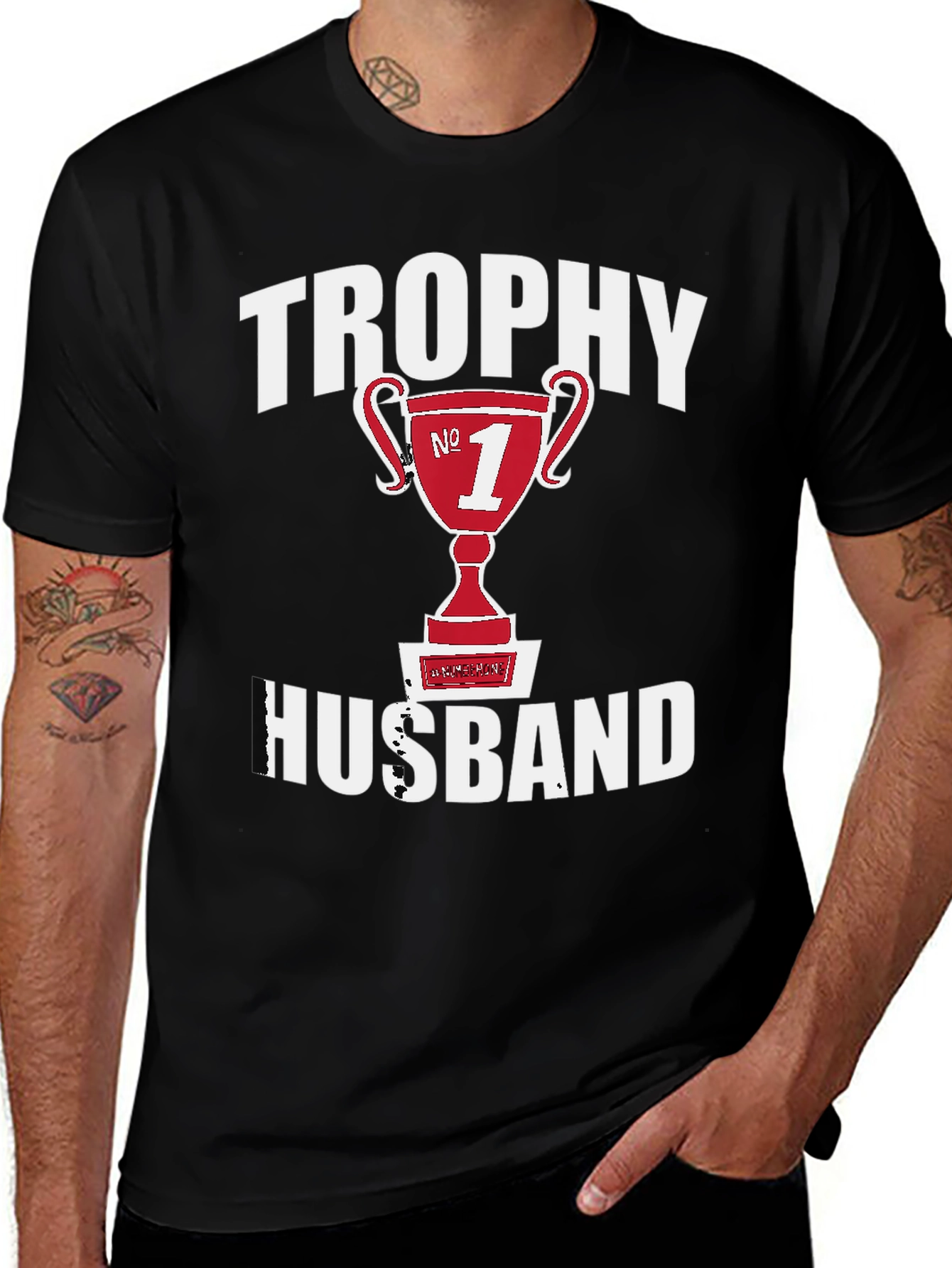 Trophy Husband T-Shirt - #1 Husband Graphic Tee