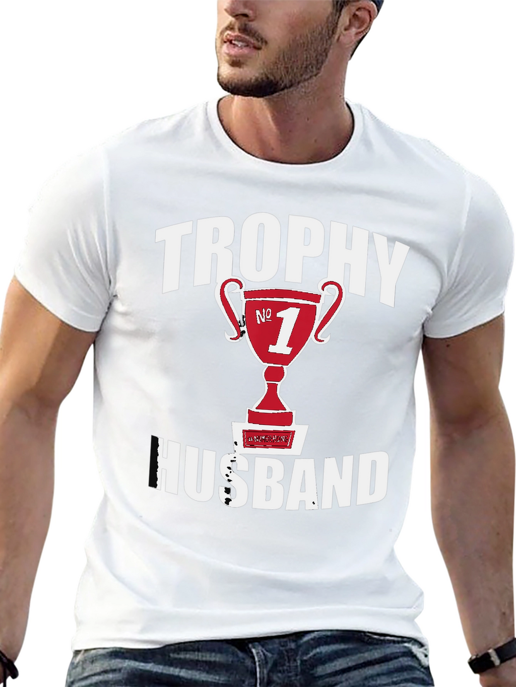 Trophy Husband T-Shirt - #1 Husband Graphic Tee