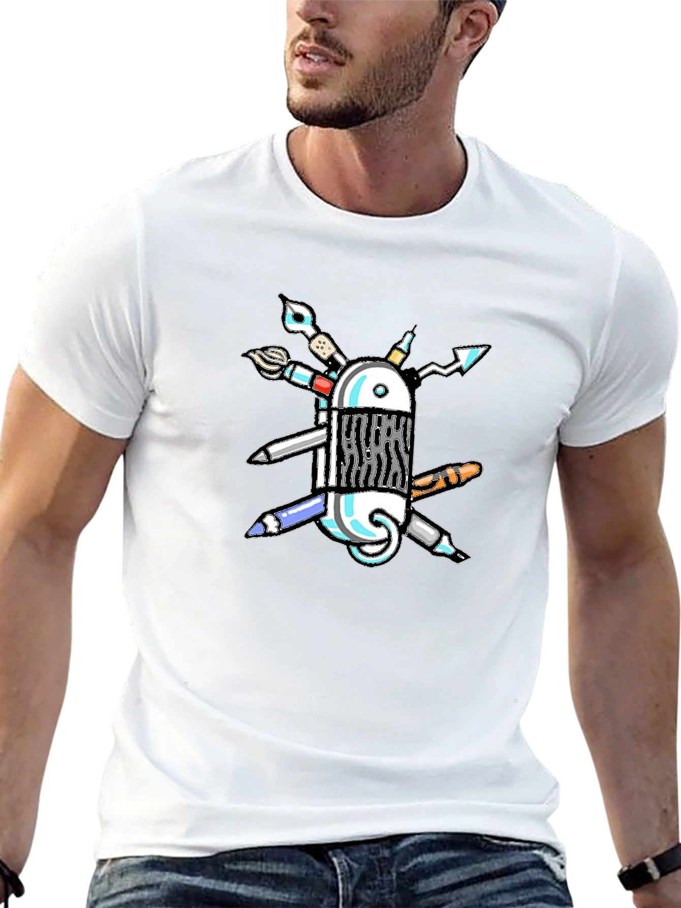 Creative Swiss Army Knife T-Shirt - Artists Multi-Tool