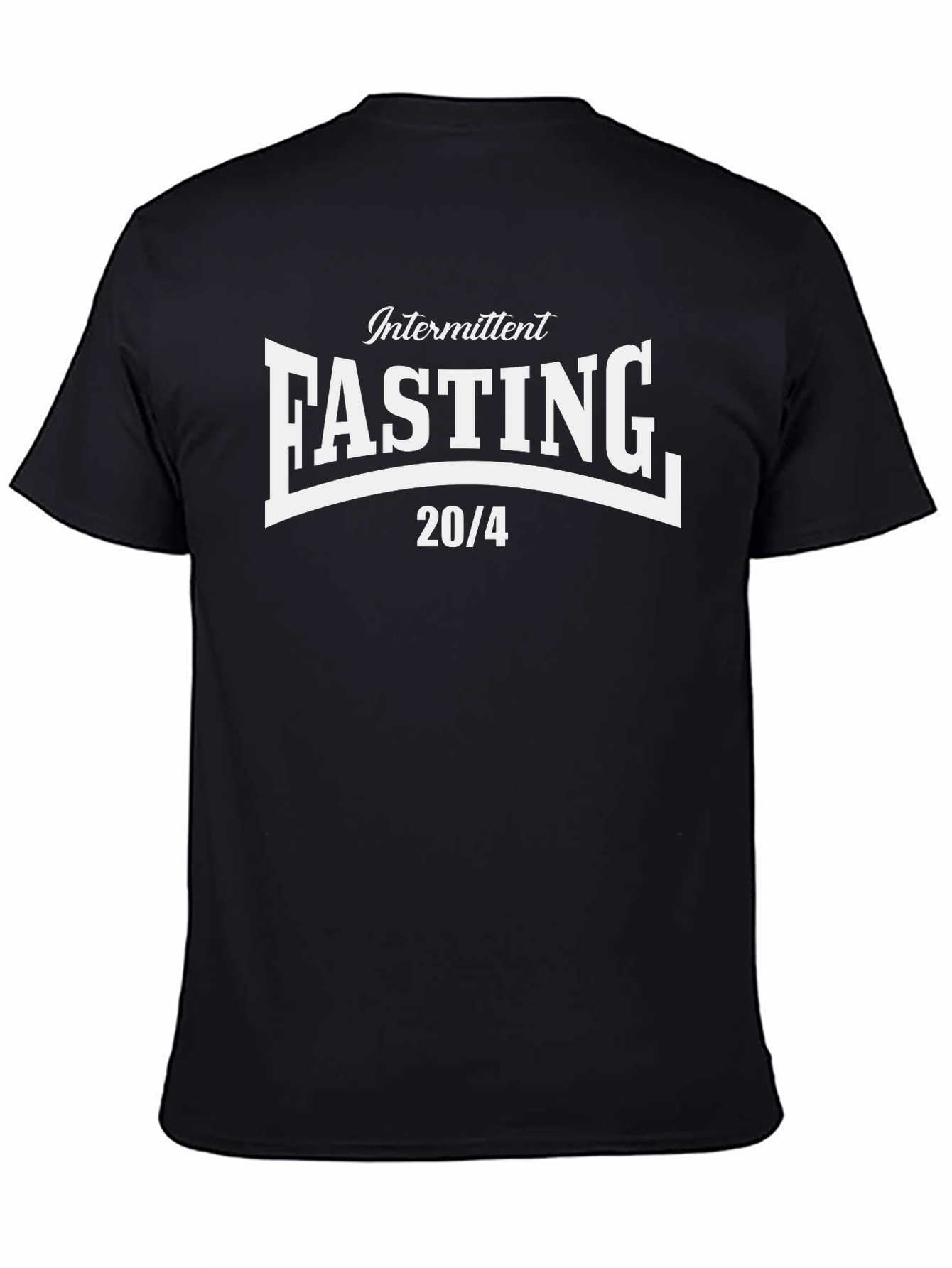 Intermittent Fasting 20/4 Black Graphic Tee