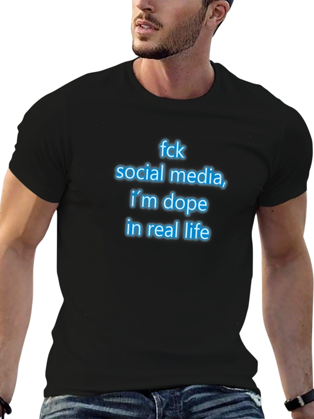 Dope in Real Life Graphic Tee - Black