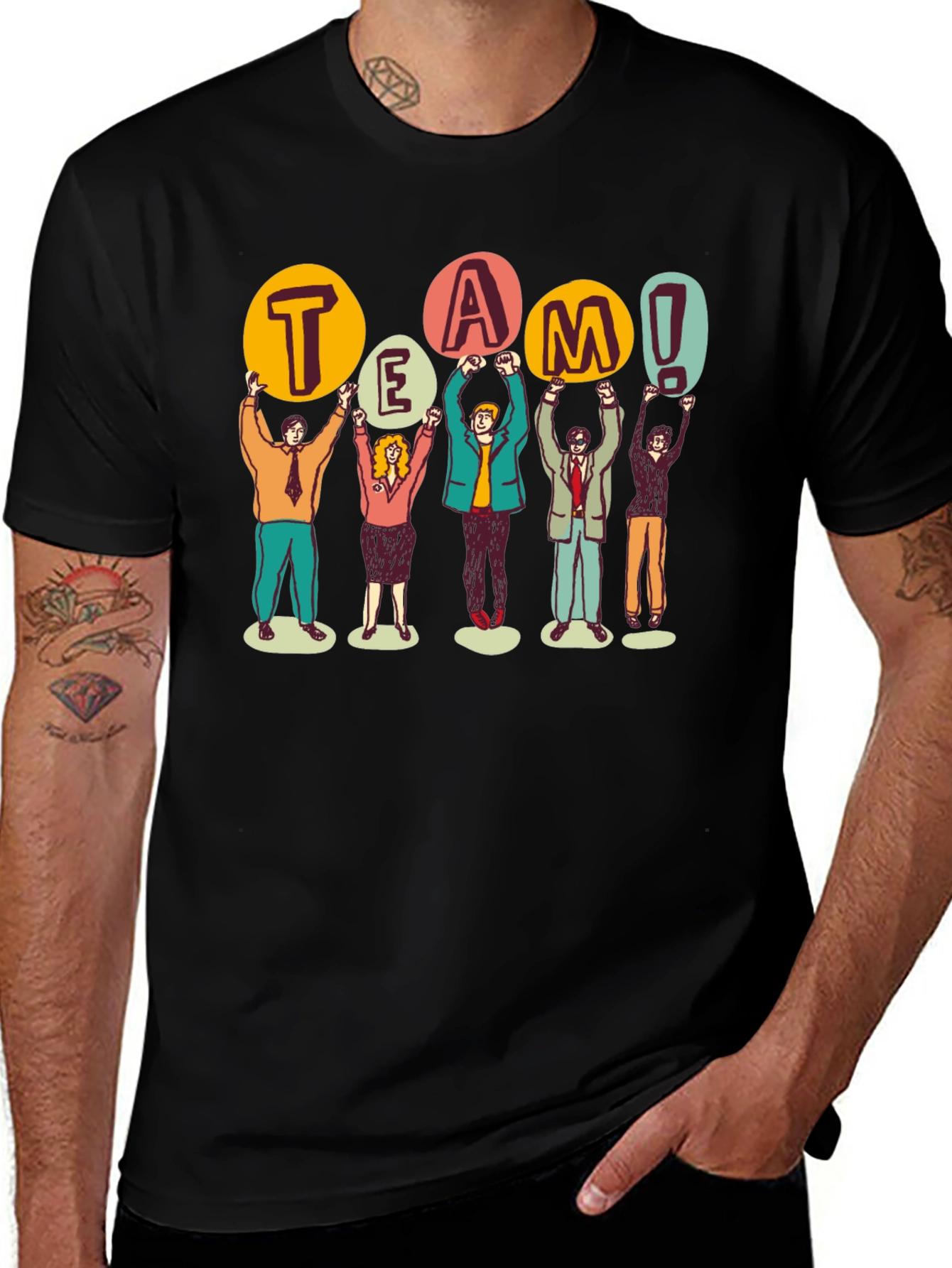 Teamwork Graphic T-Shirt - Unisex Cotton Tee