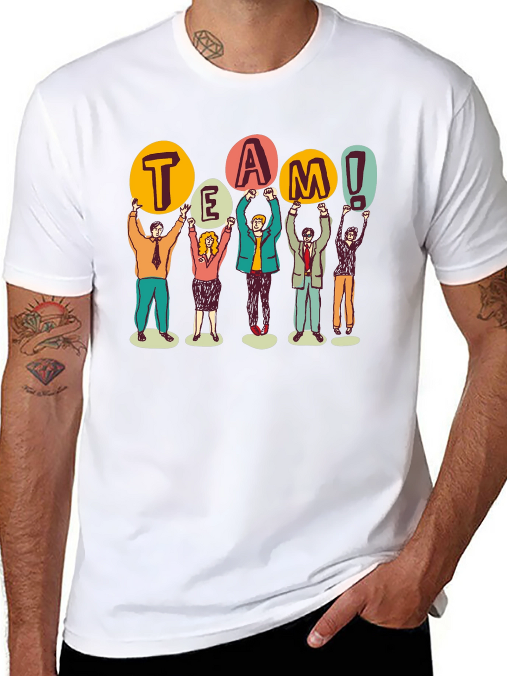 Teamwork Graphic T-Shirt - Unisex Cotton Tee