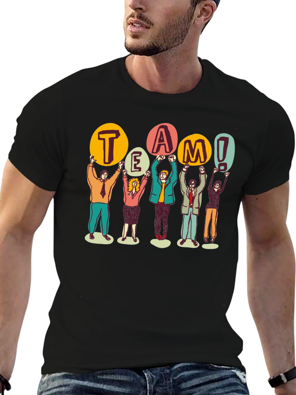 Teamwork Graphic T-Shirt - Unisex Cotton Tee