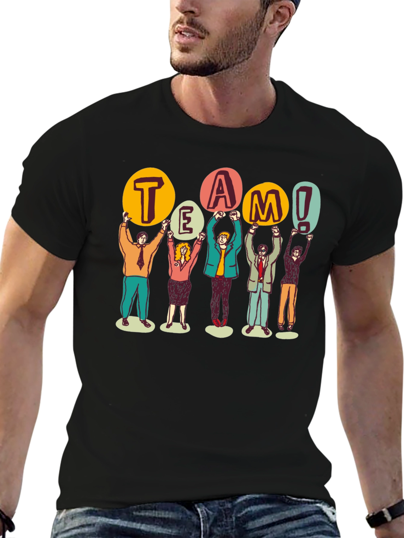 Teamwork Graphic T-Shirt - Unisex Cotton Tee