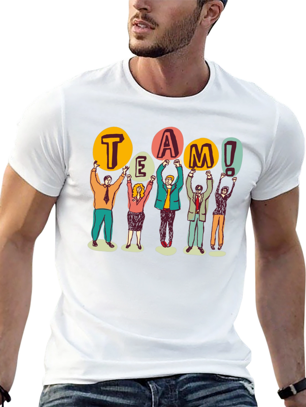 Teamwork Graphic T-Shirt - Unisex Cotton Tee