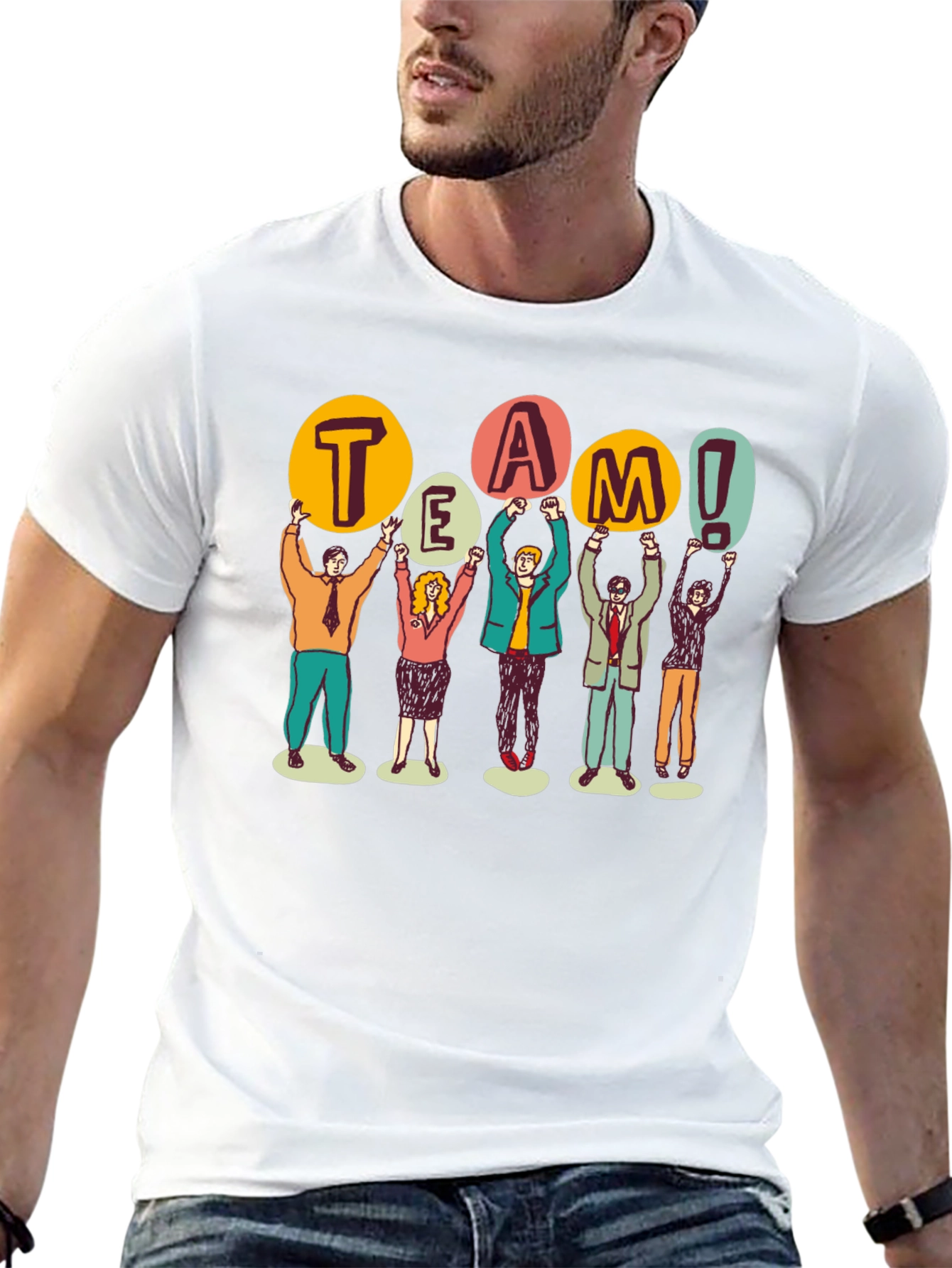 Teamwork Graphic T-Shirt - Unisex Cotton Tee