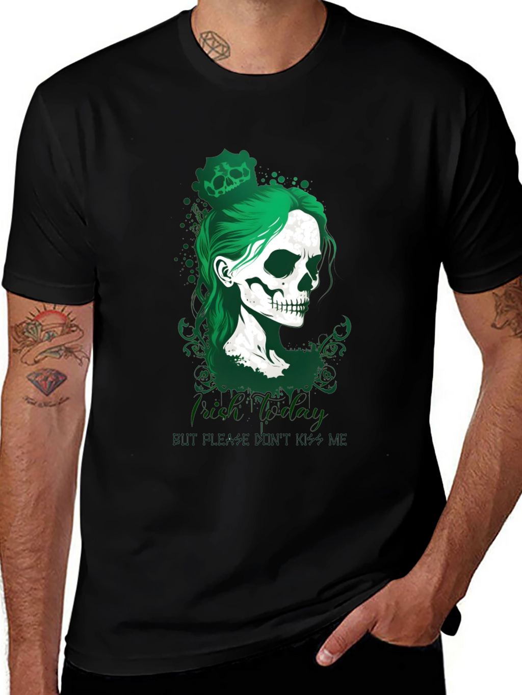 St. Patricks Day Skull Graphic Tee