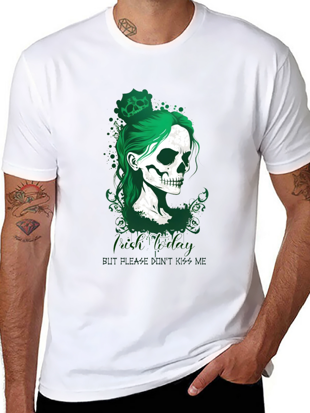St. Patricks Day Skull Graphic Tee