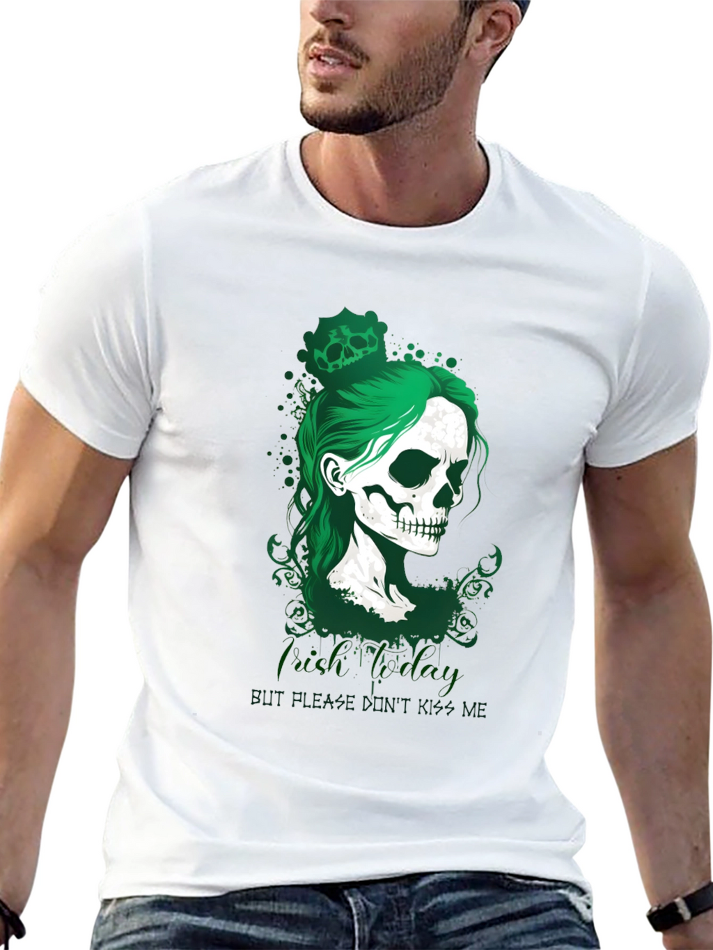 St. Patricks Day Skull Graphic Tee