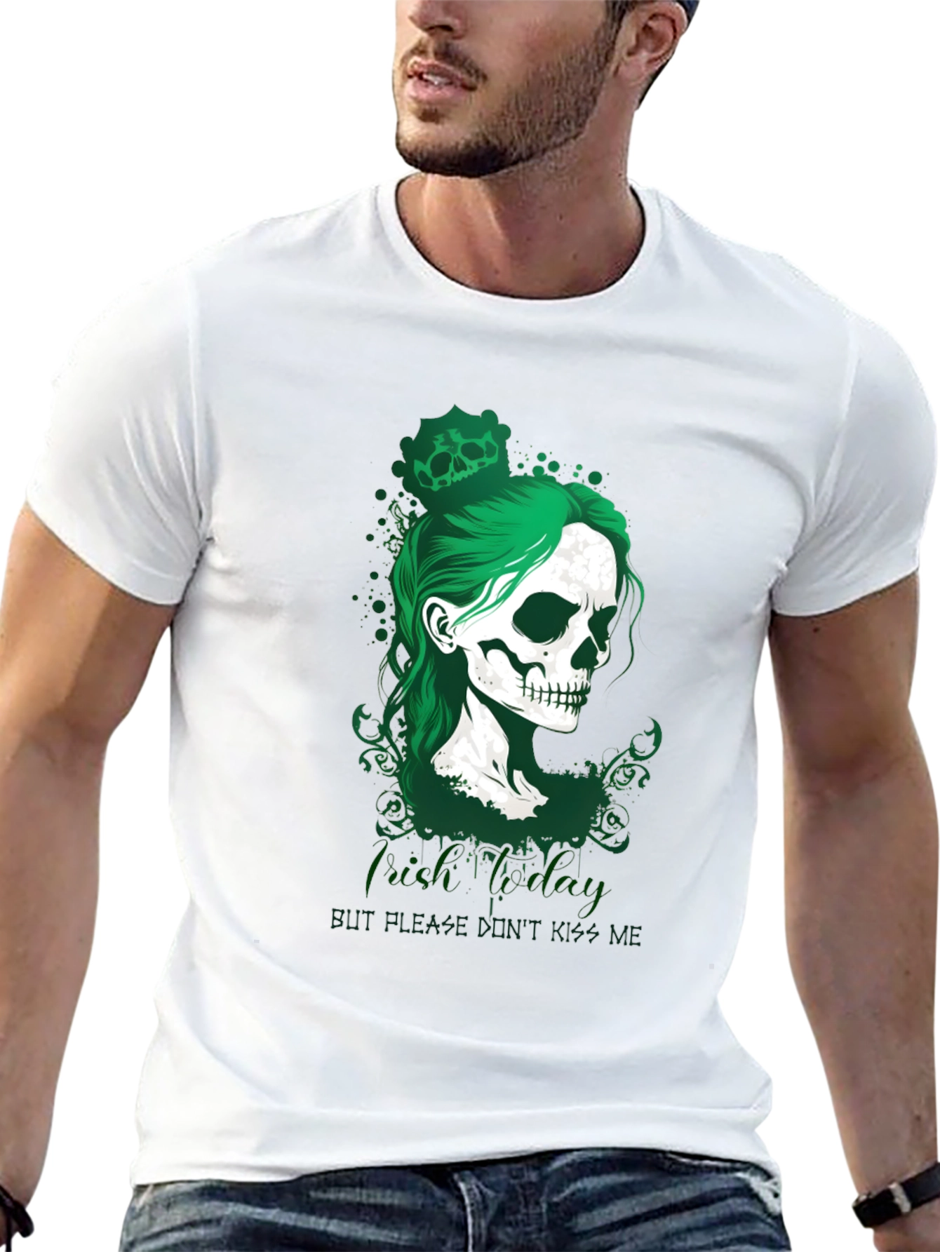 St. Patricks Day Skull Graphic Tee